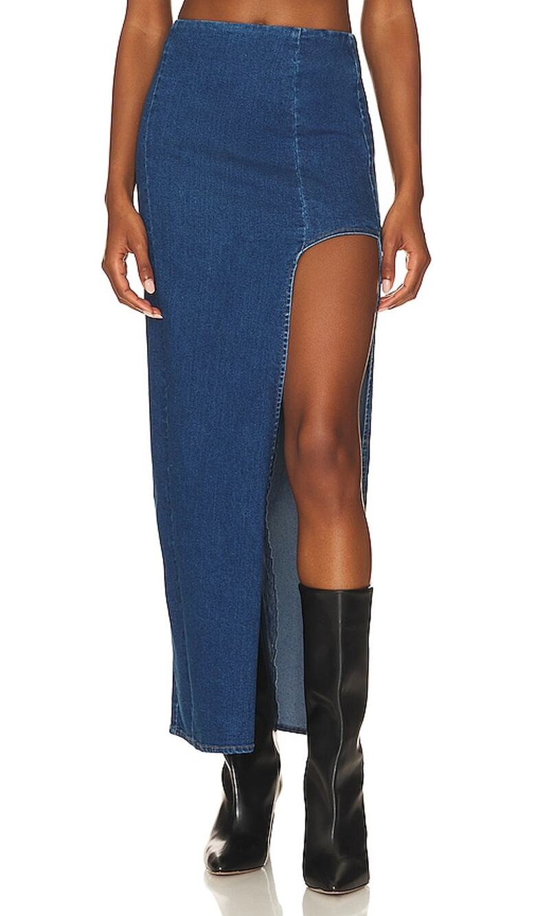 Line & Dot Chic Blue Joey Maxi Size L Skirt